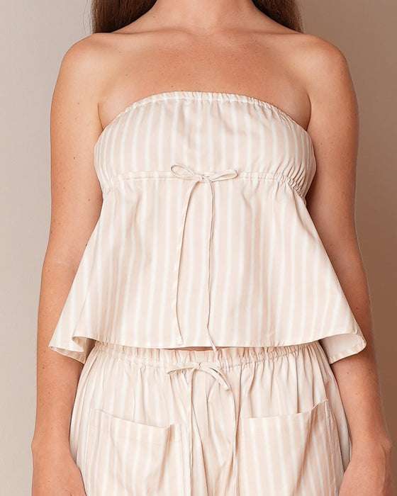 Dream Strapless Top - Blush Stripe