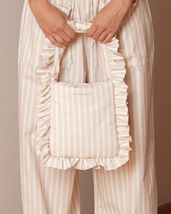 Pillow Puffer Tote - Blush Stripe