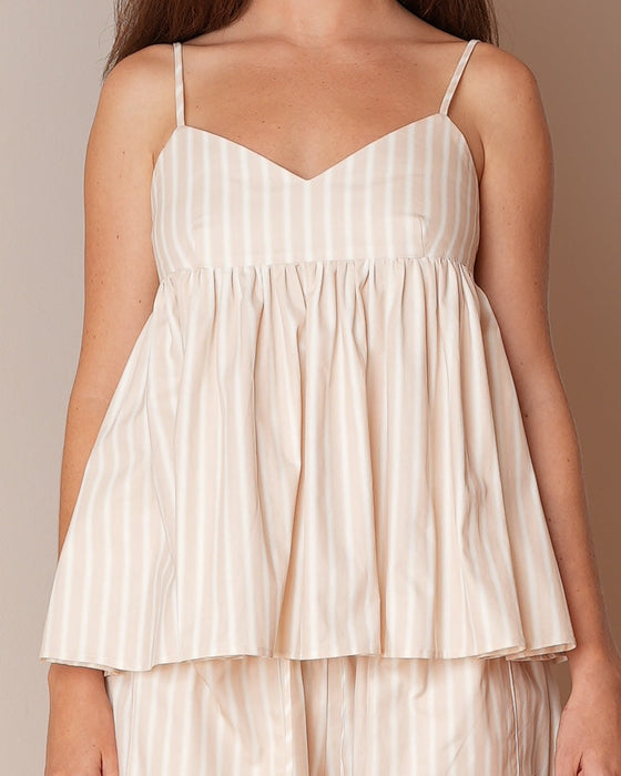 Dream Babydoll Cami - Blush Stripe