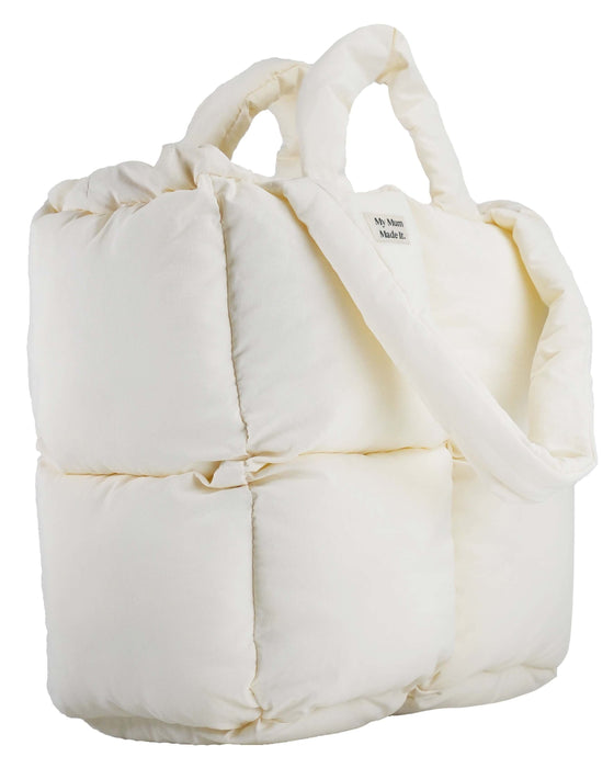 Puffer Tote Bag - Cream